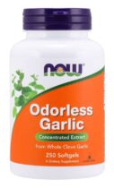 NOW® Foods NOW Odorless Garlic (cesnakový extrakt bez zápachu), 250 softgélových kapsúl