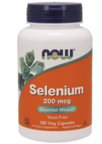 NOW® Foods NOW Selenium, 200 µg, 180 rastlinných kapsúl