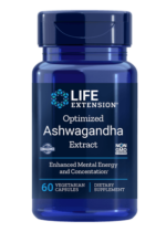 Life Extension Optimised Ashwagandha Extract, extrakt z Ashwagandhy, 60 rastlinných kapsúl