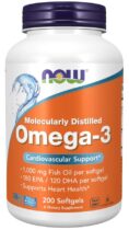 NOW® Foods NOW Omega-3, molekulárne destilované, 200 softgélových kapsúl