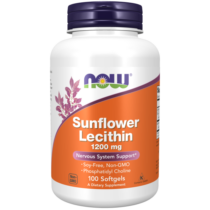 NOW® Foods NOW Sunflower Lecithin (slnečnicový lecitín), 1200 mg, 200 softgélových kapsúl