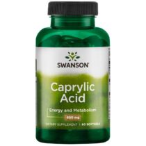 Swanson Caprylic Acid (kyselina kaprylová), 600 mg, 60 kapsúl