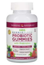 Nordic Naturals Nordic Flora Probiotic Kids, Probiotika pro děti, 60 gumových bonbónů