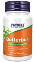 NOW® Foods NOW Butterbur with Feverfew (Deväťsíl a Rimbaba) 75mg, 60 rastlinných kapsúl