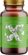 BrainMax Quercetin & Bromelain, Kvercetín a Bromelaín, 100 rastlinných kapsúl