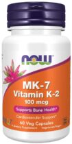 NOW® Foods NOW MK-7 Vitamin K2, 100 mcg, 60 rastlinných kapsúl