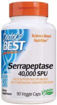 Doctor's Best Serrapeptase 40 000 SPU (serapeptáza), 90 rastlinných kapsúl