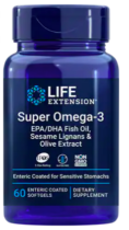 Life Extension Super Omega-3 EPA/DHA Fish Oil, Sesame Lignans & Olive Extract (rybí olej so seza...