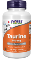 NOW® Foods NOW Taurine (Taurín) 500 mg, 100 rastlinných kapsúl