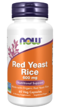 NOW® Foods NOW Red Yeast Rice (Červená kvasnicová rýže, extrakt) 600 mg, 60 rostlinných kapslí