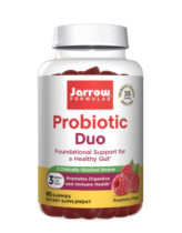 Jarrow Formulas Probiotic DUO, probiotika, malina, 60 gumových bonbónů