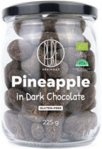 BrainMax Pure Pineapple in Dark Chocolate, Lyofilizovaný ananas v horkej čokoláde, BIO, 225 g