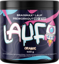 BrainMax Lauf Preworkout NO-STIM, Predtréningovka pre podporu výkonu bez kofeínu, červený pomaranč, ...