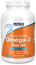 NOW® Foods NOW Omega-3, molekulárně destilované, 500 softgelových kapslí