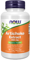 NOW® Foods NOW Artichoke (Extrakt z Artyčoku), 450 mg, 90 rostlinných kapslí