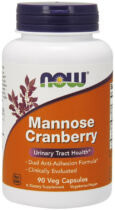 NOW® Foods NOW Mannose Cranberry, D-manóza + brusinka, 90 rostlinných kapslí