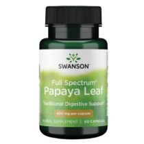 Swanson Papaya Leaf, List Papáji, 400 mg, 60 kapslí