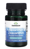 Swanson Astaxanthin&Zeaxanthin, 60 kapslí