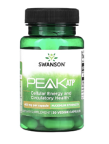 Swanson Peak ATP Maximum Strength, podpora energie, 30 rostlinných kapslí