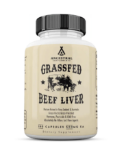 Ancestral Supplements Newtraceuticals, Grass-fed beef liver, Hovězí játra v Grass-fed kvalitě, 180 k...