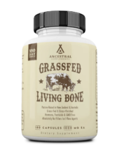 Ancestral Supplements Newtraceuticals, Grass-fed Living Bone, zdraví kostí, 180 kapslí, 180 dávek