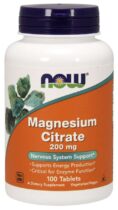 NOW® Foods NOW Magnesium Citrate (horčík citrát), 200 mg, 100 tabliet