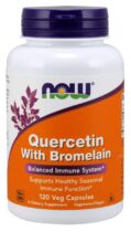 NOW® Foods NOW Quercetin & Bromelain, Kvercetín 800 mg, 120 rastlinných kapsúl