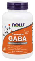 NOW® Foods NOW GABA 500 mg + Taurin, Inositol a L-Theanin (kyselina gama aminomaslová), 90 žuvacích ...