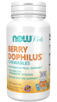 NOW® Foods NOW BerryDophilus Kids (probiotiká pre deti), 60 žuvacích pastiliek