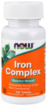 NOW® Foods NOW Iron Complex (železo), 100 tabliet