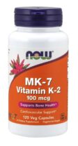 NOW® Foods NOW MK-7 Vitamin K2, 100 mcg, 120 rastlinných kapsúl