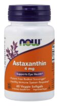 NOW® Foods NOW Astaxanthin, Prírodný Astaxantín, 4 mg, 60 vegetariánských kapsúl