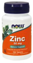 NOW® Foods NOW Zinc (zinok glukonát), 50 mg, 100 tabliet