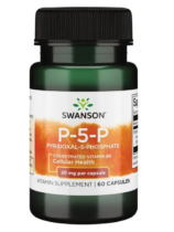 Swanson Vitamin B6 P-5-P, 20 mg, (vitamín B6), 60 kapsúl